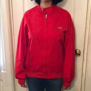 Women’s Red Lacoste sports jacket.